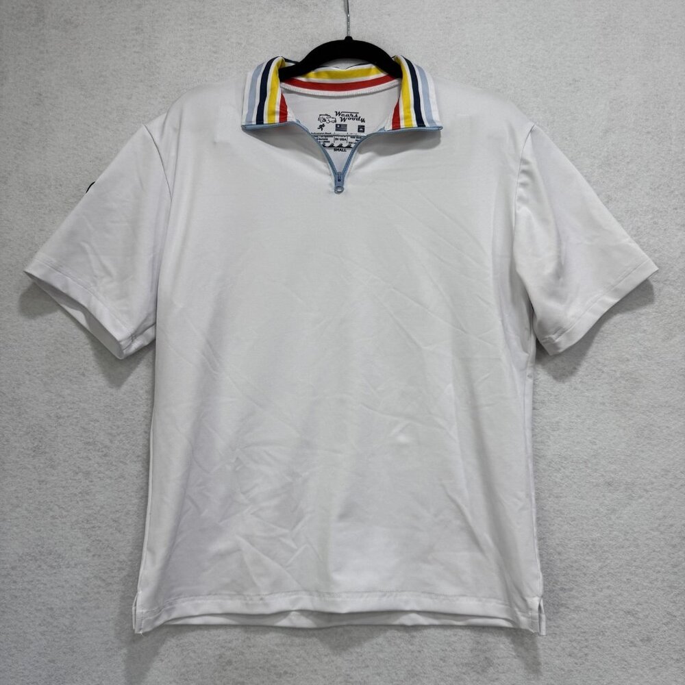 Wears Woody Polo Shirt Mens Small Performance Quarter Zip Golf Made in USA